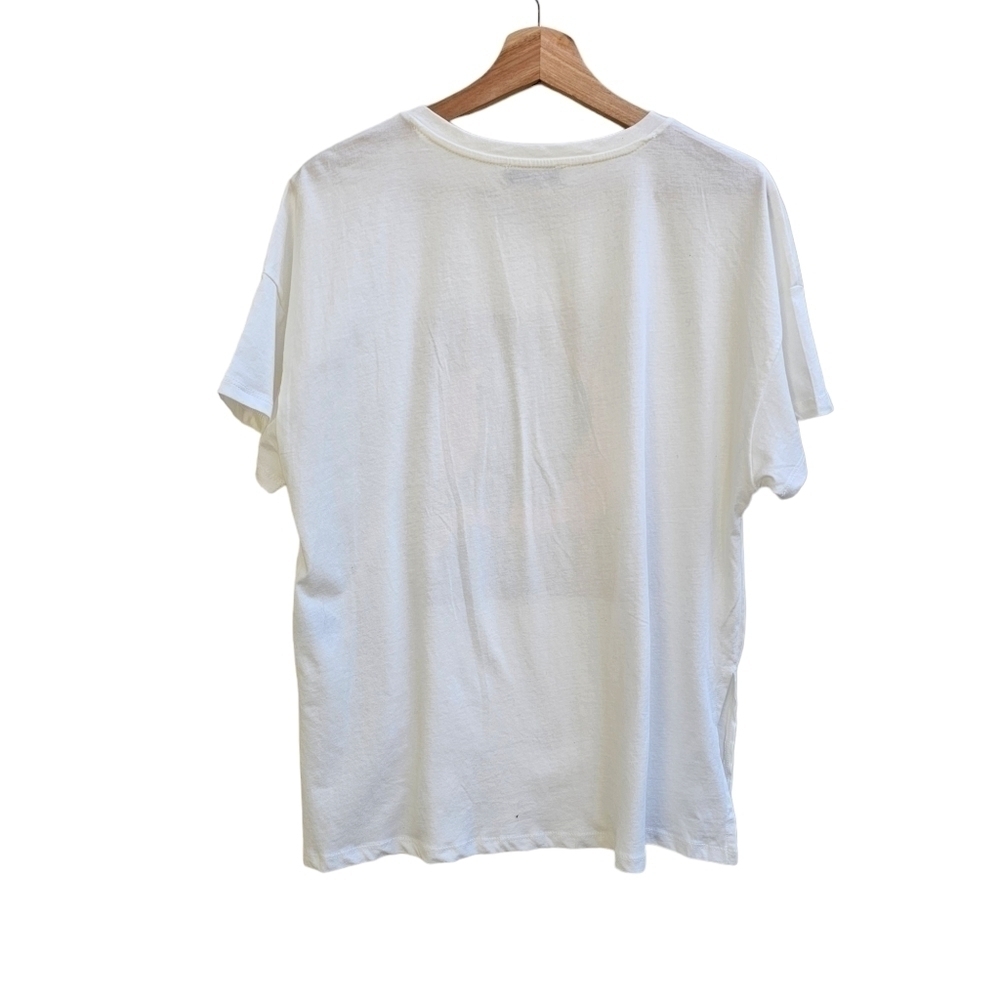 LC Waikiki Classic Graphic Print T-shirt with Side Slits, Size Large, Loose Fit - Picture 2 of 7